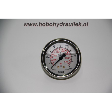 Manometer 63, 0-1000 bar/psi