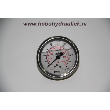 Manometer 63, 0-1000 bar/psi Manometer 63, 0-1000 bar/psi
