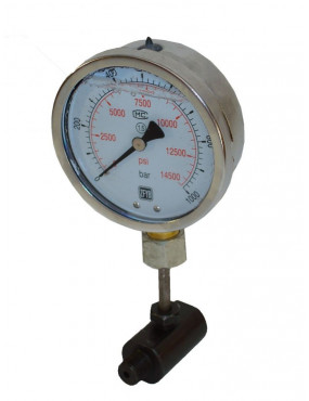 Manometer handpomp 1000bar...