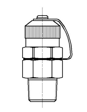 Meetkoppeling 1/4 NPT RVS