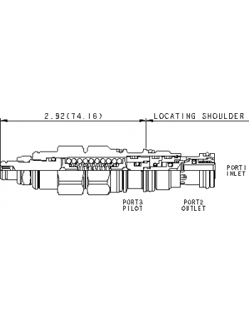 Sun 3:1 pilot ratio, vented counterbalance valve