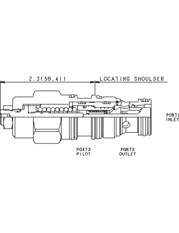 SUN 3:1 pilot ratio, standard capacity counterbalance valve