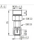 Roth vulventiel adapter minimess