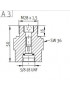 Roth vulventiel adapter 5/8-18UNF